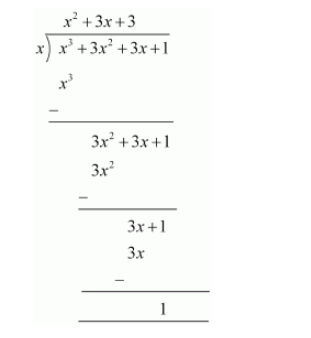 Find the remainder when $x^{3}+3 x^{2}+3 x+1$ is divided by